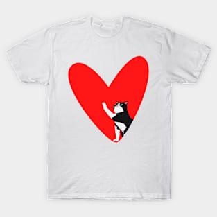 Funny cat valentine day gift T-Shirt